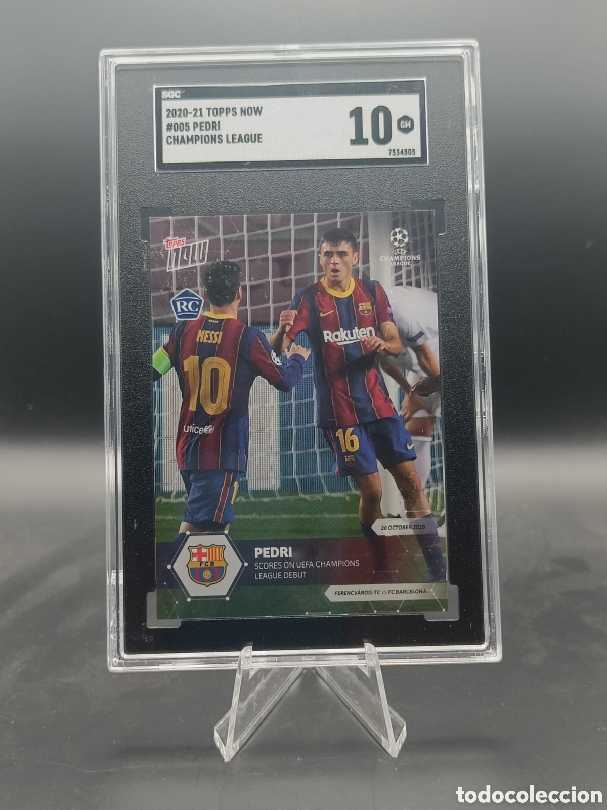 Cromos de f&uacute;tbol: 2020-21 Topps Pedri Rookie SGC 10