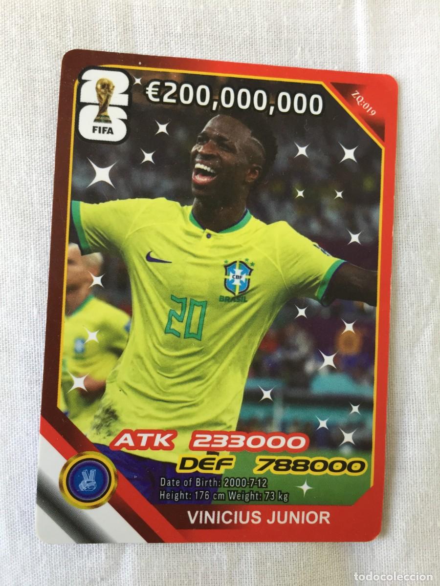 Cromos de f&uacute;tbol: CURIOSO CROMO INGLES DE VINICIUS JUNIOR (BRASIL) --- FIFA WORLD CUP