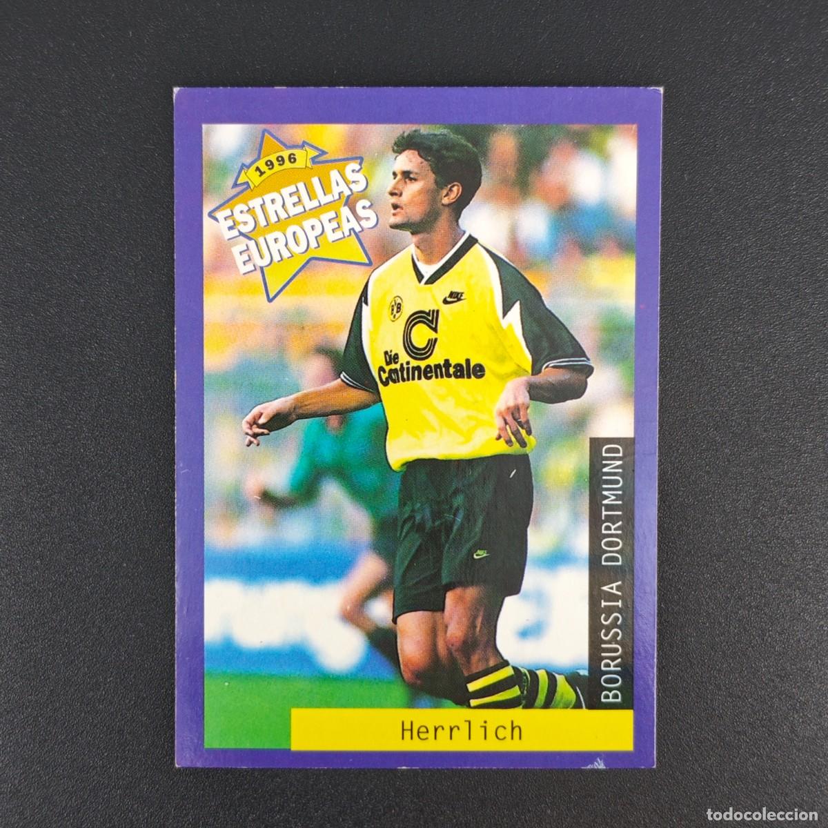 Cromos de f&uacute;tbol: CROMO FUTBOL PANINI HERRLICH BORUSSIA DORTMUND NUNCA PEGADO SIN PEGAR 1996 ESTRELLAS EUROPEAS RA1026