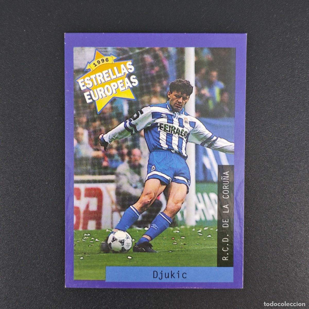 Cromos de f&uacute;tbol: CROMO FUTBOL PANINI DJUKIC DEPORTIVO CORU&Ntilde;A NUNCA PEGADO SIN PEGAR 1996 ESTRELLAS EUROPEAS RA1026