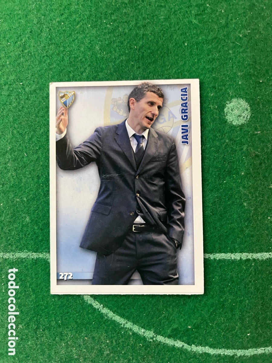 Cromos de f&uacute;tbol: 272 JAVI GRACIA MALAGA LAS FICHAS DE LA LIGA 2014 2015 MUNDICROMO ENTRENADOR