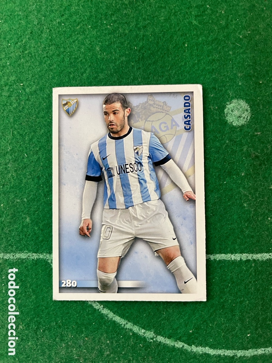 Football Stickers: 280 CASADO M&Aacute;LAGA LAS FICHAS DE LA LIGA 2014 2015 MUNDICROMO