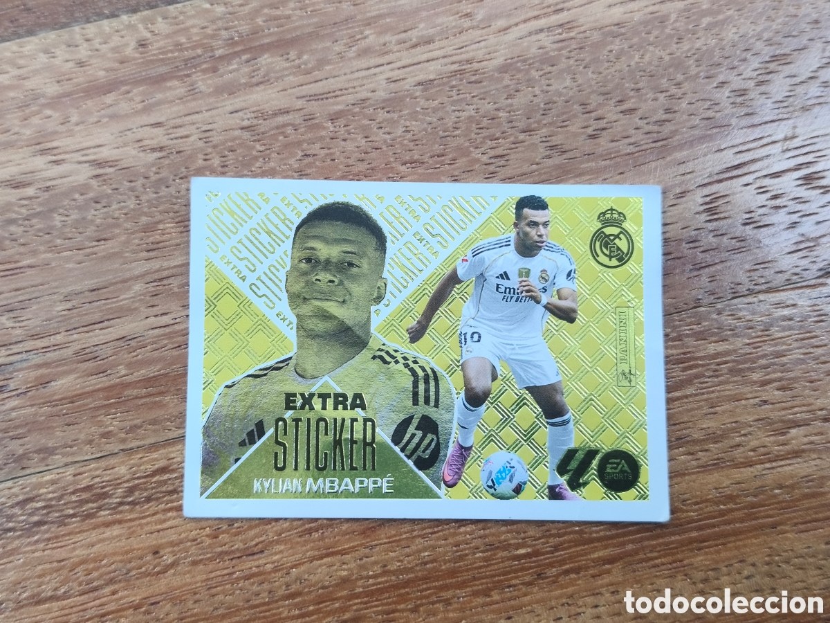 Cromos de f&uacute;tbol: EDICIONES ESTE 2026 2027 26 27 EXTRA STICKER REAL MADRI MBAPPE ORO SIN PEGAR