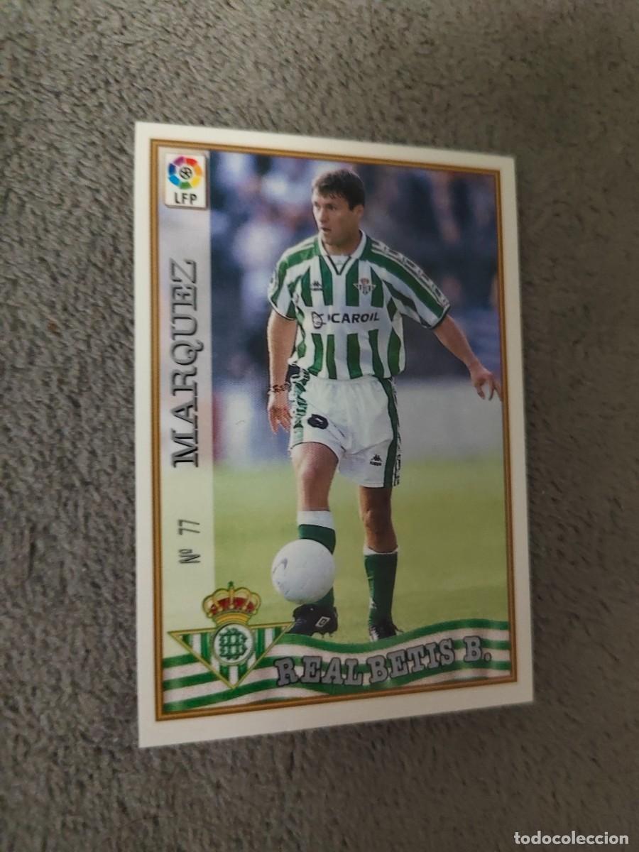 Cromos de f&uacute;tbol: 77. M&Aacute;RQUEZ REAL BETIS MUNDICROMO FICHAS 97 98 LIGA 1997 1998 CARD ABB