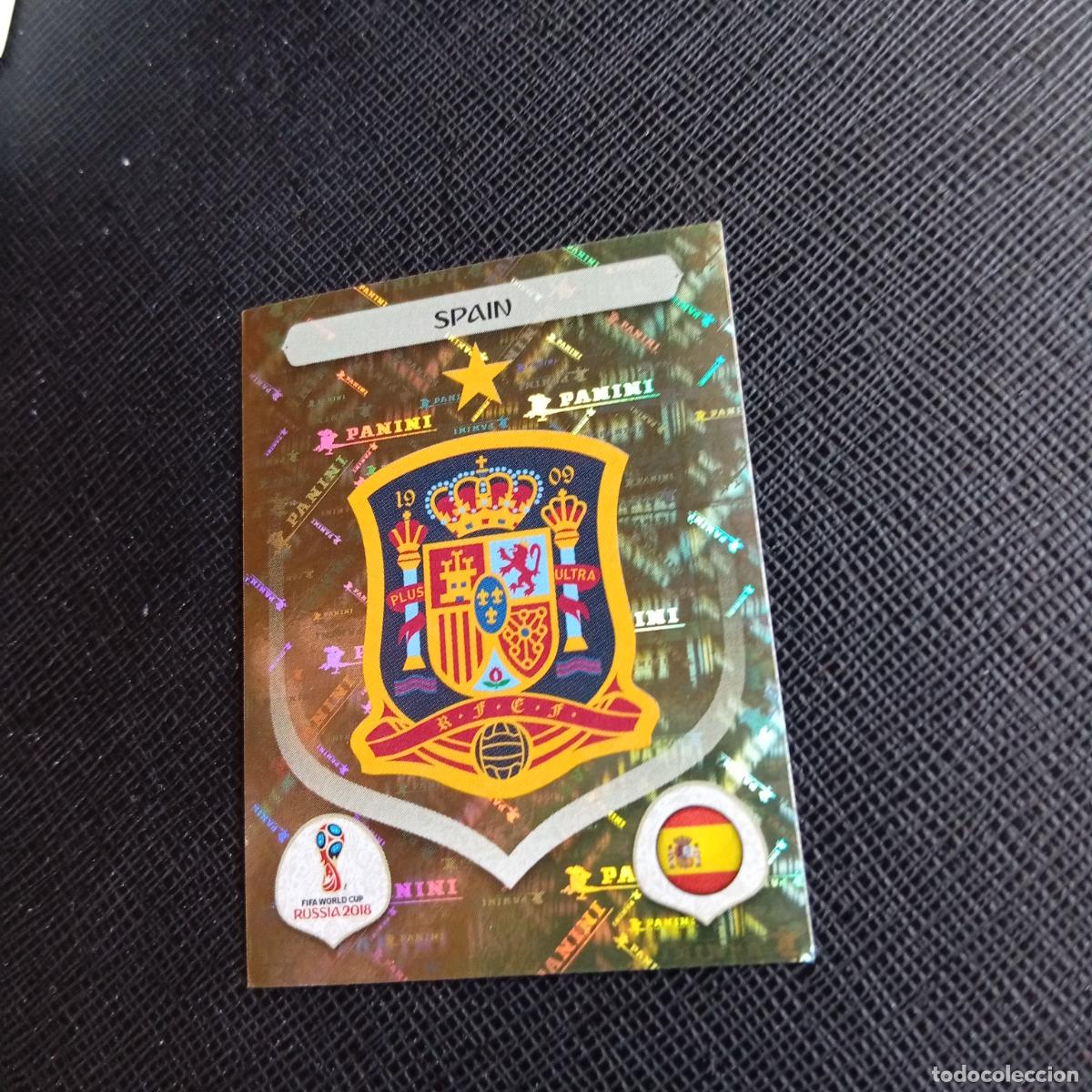 Cromos de f&uacute;tbol: 132 ESCUDO ESPA&Ntilde;A PANINI MUNDIAL RUSIA 2018 CROMO FUTBOL 18 - SIN PEGAR - /CJ2 ..