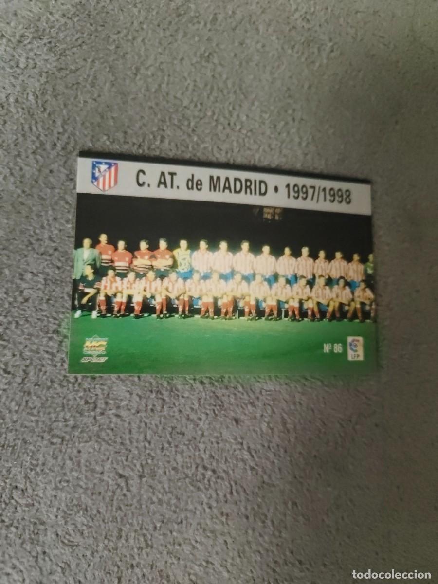 Cromos de f&uacute;tbol: 86. PLANTILLA ATL&Eacute;TICO MADRID MUNDICROMO FICHAS 97 98 LIGA 1997 1998 CARD ABB