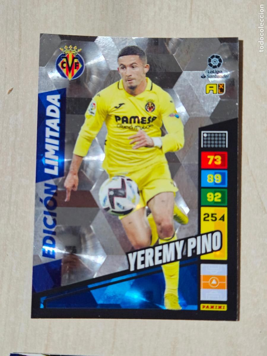 Cromos de f&uacute;tbol: FICHA YEREMY PINO - ADRENALYN 22 23 - PANINI 2022 - 23 - CROMO - EDICION LIMITADA