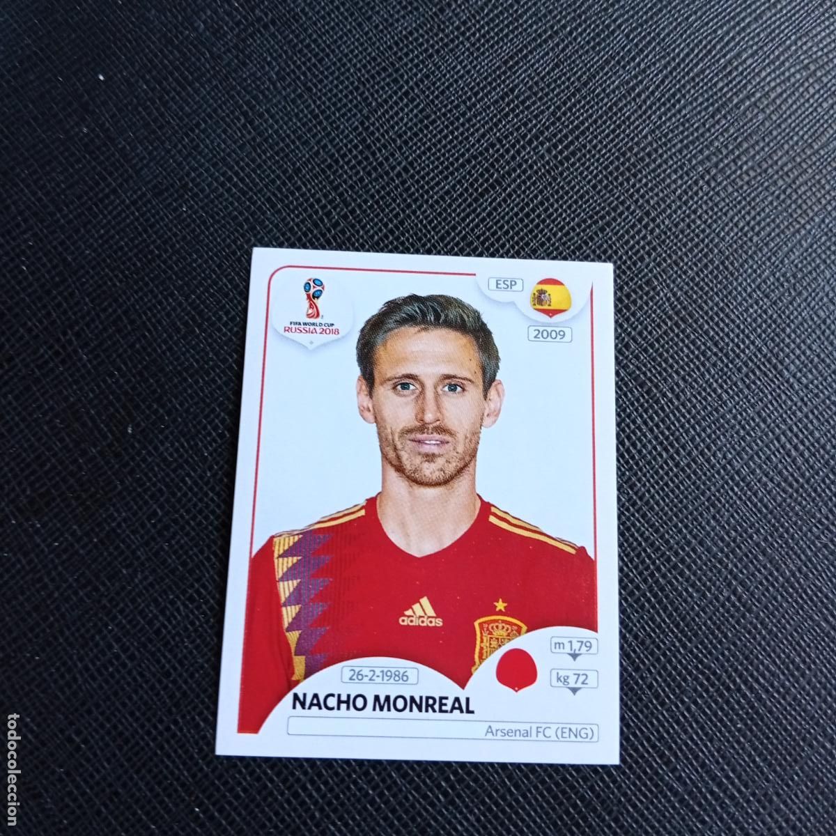 Cromos de f&uacute;tbol: 137 NACHO MONREAL ESPA&Ntilde;A PANINI MUNDIAL RUSIA 2018 CROMO FUTBOL 18 - SIN PEGAR - /CJ2