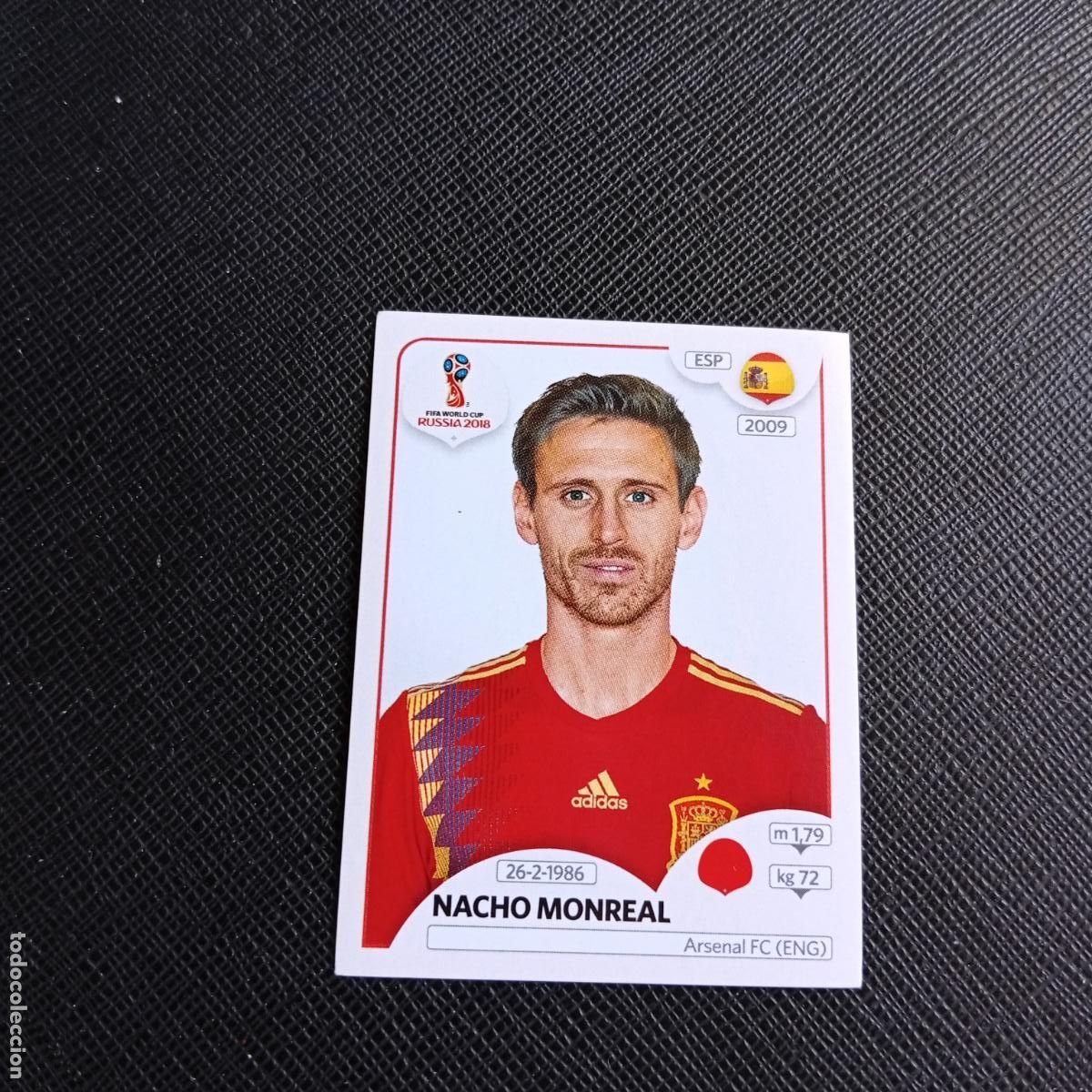 Cromos de f&uacute;tbol: 137 NACHO MONREAL ESPA&Ntilde;A PANINI MUNDIAL RUSIA 2018 CROMO FUTBOL 18 - SIN PEGAR - /CJ2
