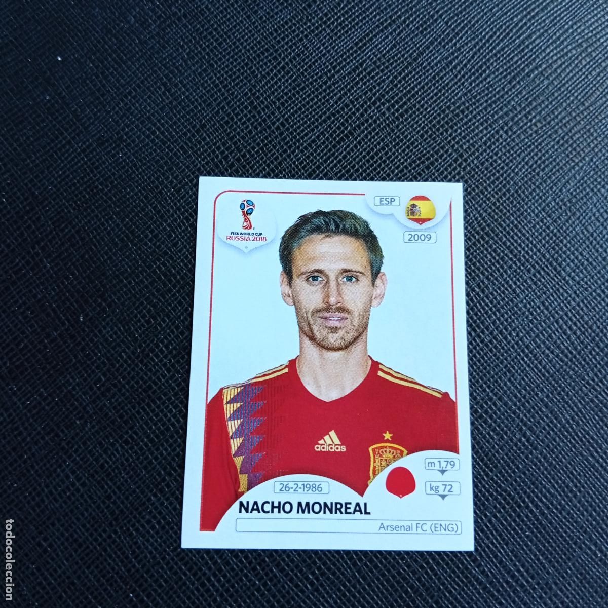 Cromos de f&uacute;tbol: 137 NACHO MONREAL ESPA&Ntilde;A PANINI MUNDIAL RUSIA 2018 CROMO FUTBOL 18 - SIN PEGAR - /CJ2 .