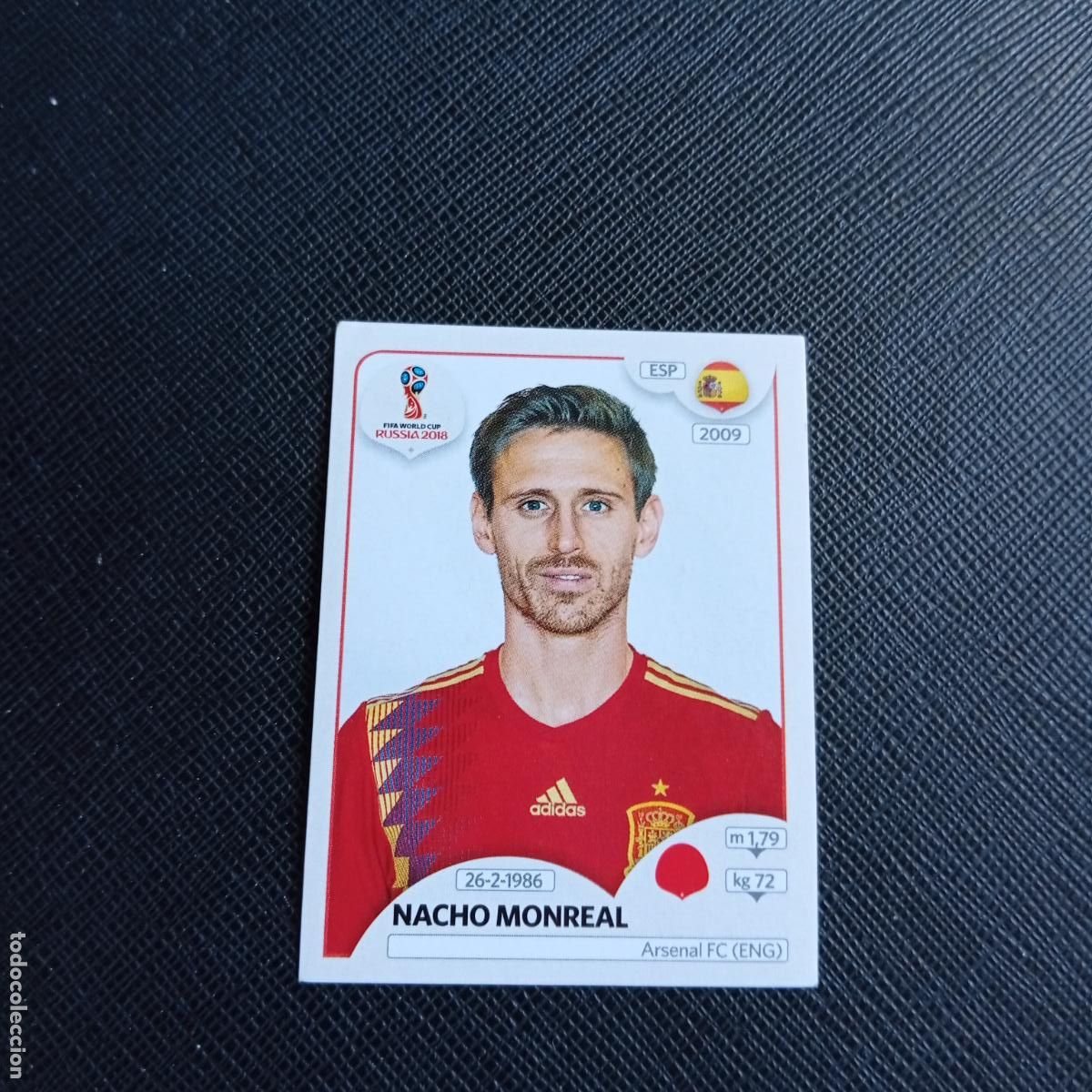 Cromos de f&uacute;tbol: 137 NACHO MONREAL ESPA&Ntilde;A PANINI MUNDIAL RUSIA 2018 CROMO FUTBOL 18 - SIN PEGAR - /CJ2 .