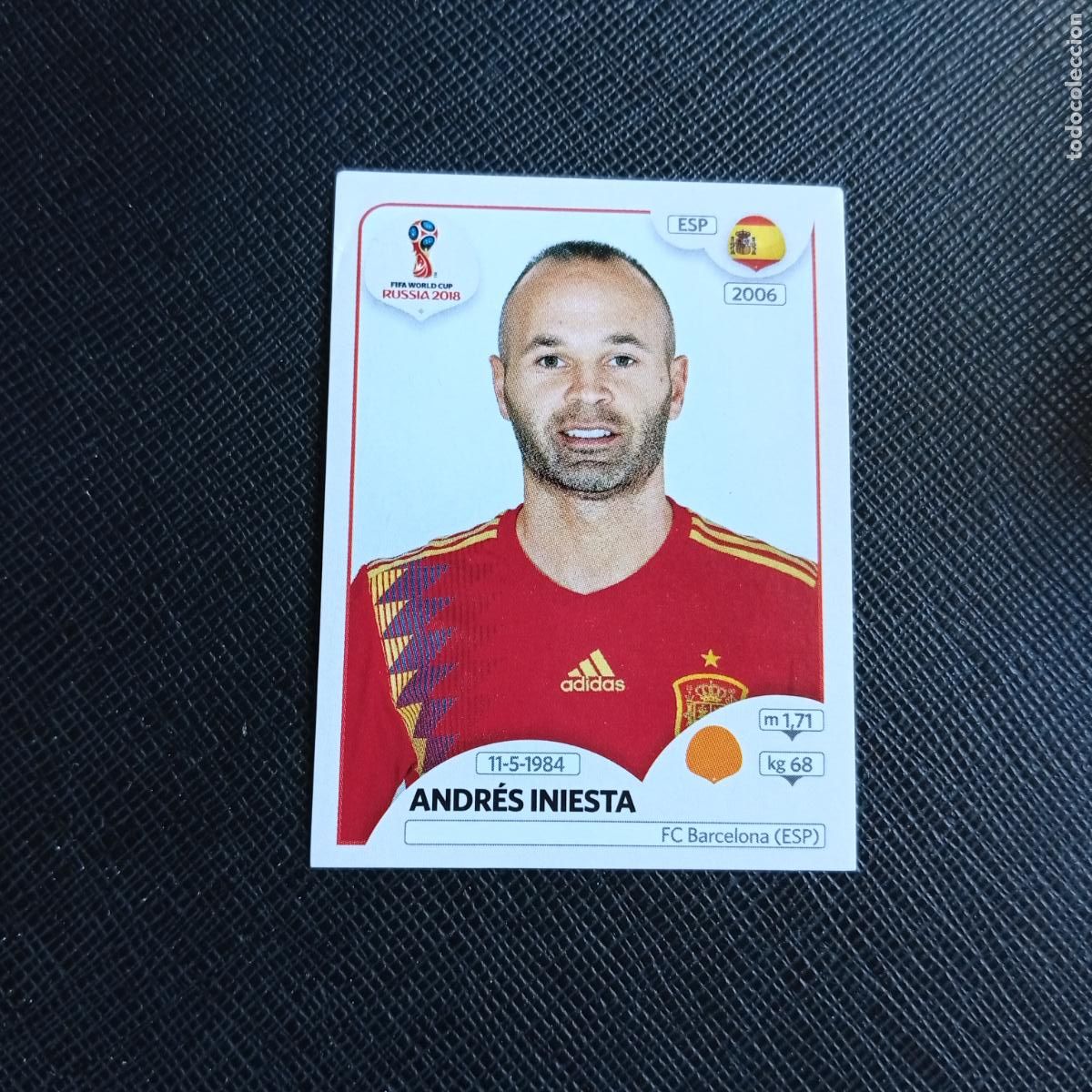 Cromos de f&uacute;tbol: 146 ANDRES INIESTA ESPA&Ntilde;A PANINI MUNDIAL RUSIA 2018 CROMO FUTBOL 18 - SIN PEGAR - /CJ2
