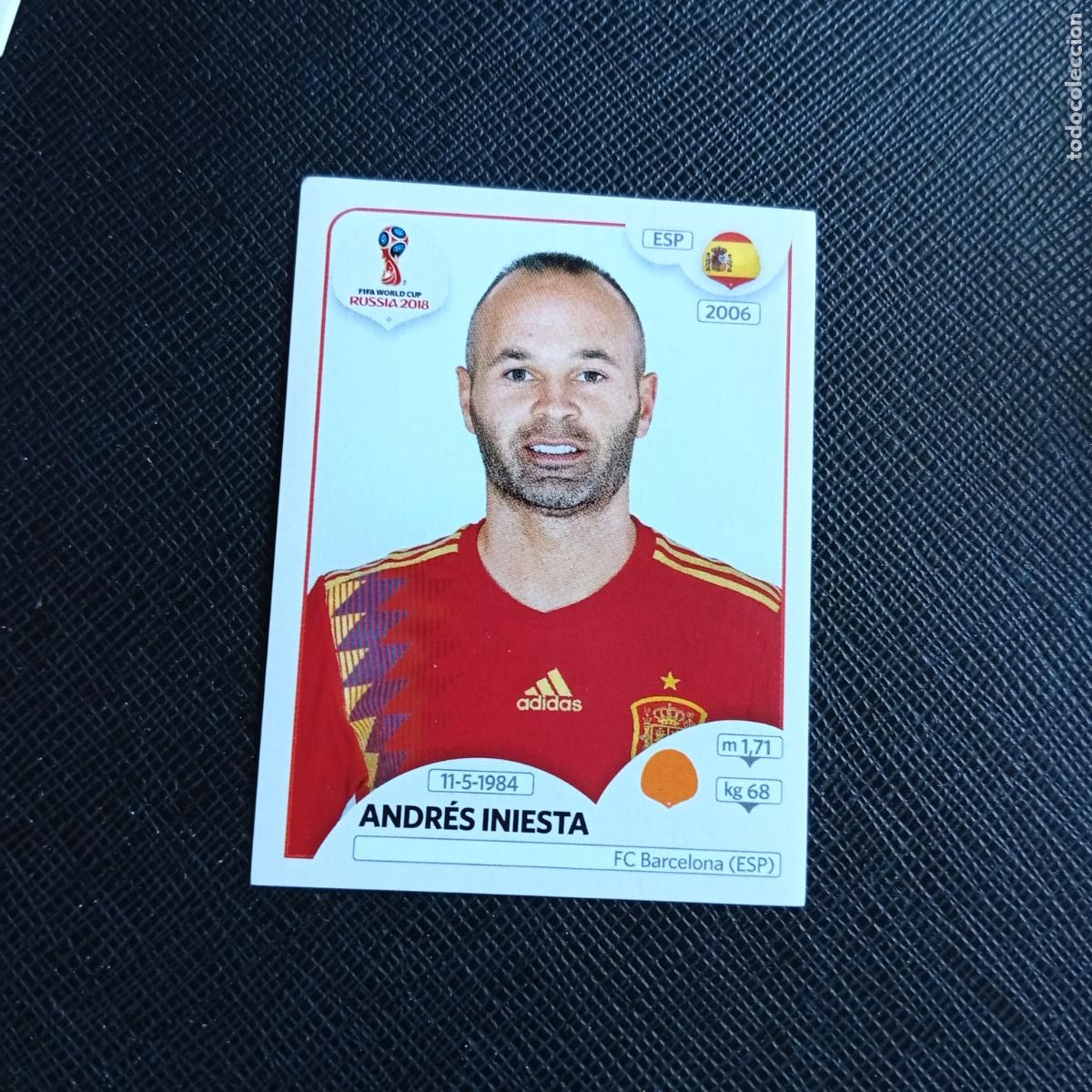 Cromos de f&uacute;tbol: 146 ANDRES INIESTA ESPA&Ntilde;A PANINI MUNDIAL RUSIA 2018 CROMO FUTBOL 18 - SIN PEGAR - /CJ2