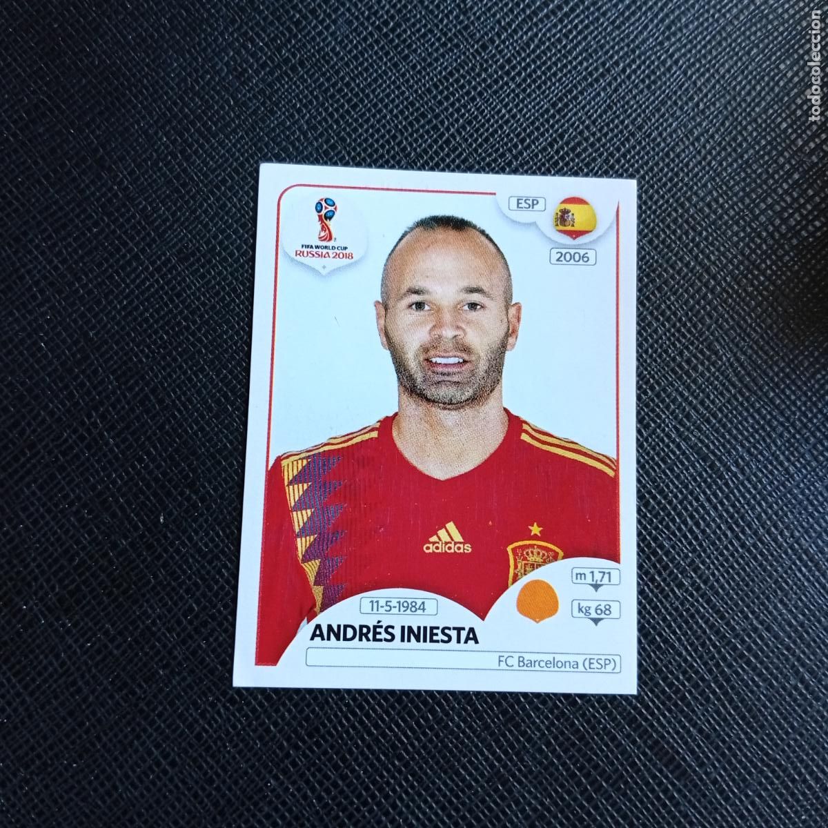 Cromos de f&uacute;tbol: 146 ANDRES INIESTA ESPA&Ntilde;A PANINI MUNDIAL RUSIA 2018 CROMO FUTBOL 18 - SIN PEGAR - /CJ2 .