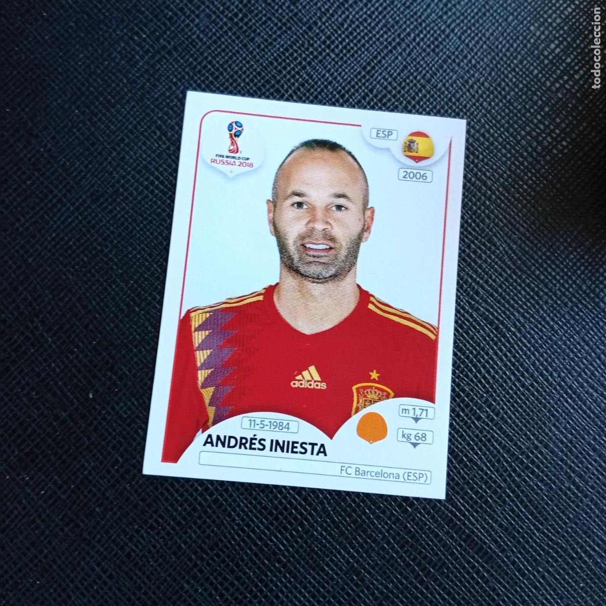 Cromos de f&uacute;tbol: 146 ANDRES INIESTA ESPA&Ntilde;A PANINI MUNDIAL RUSIA 2018 CROMO FUTBOL 18 - SIN PEGAR - /CJ2 .