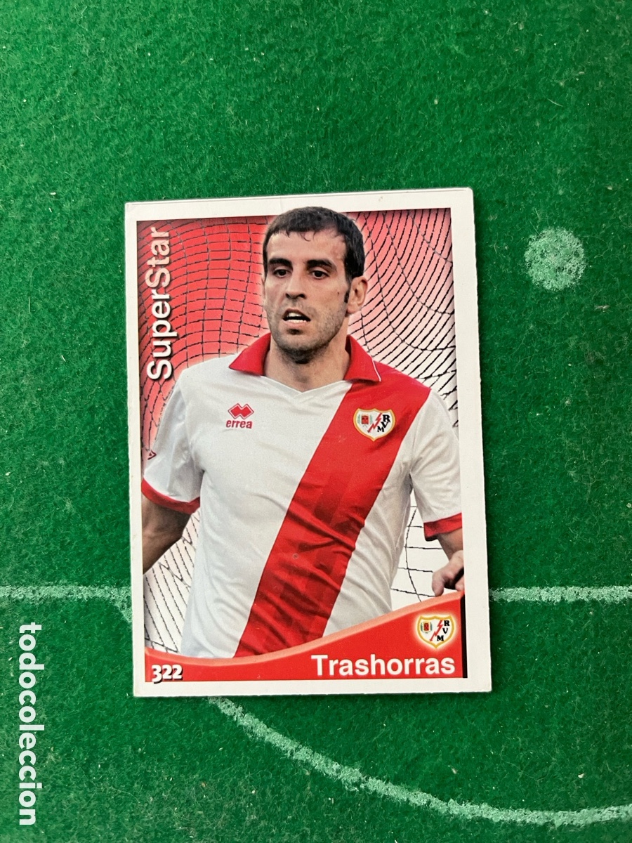 Cromos de f&uacute;tbol: 322 TRASHORRAS RAYO VALLECANO LAS FICHAS DE LA LIGA 2014 2015 MUNDICROMO SUPERSTAR
