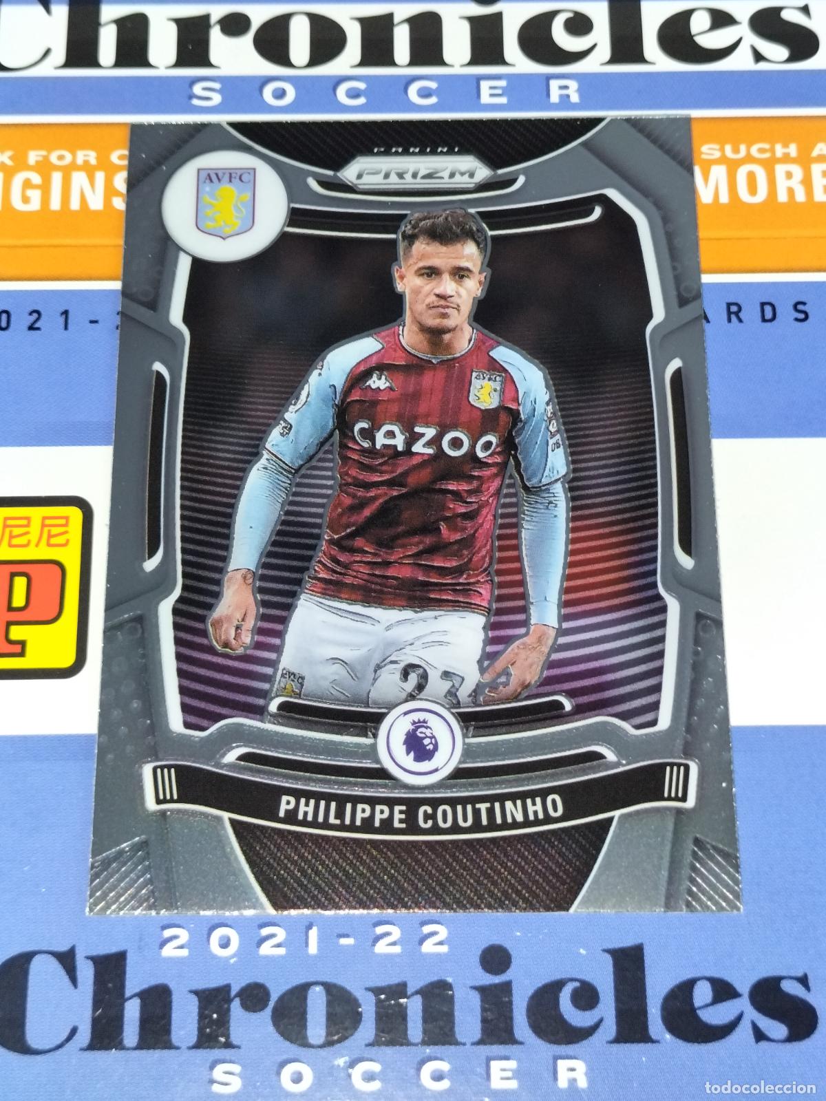 Cromos de f&uacute;tbol: N&ordm; 208 PHILIPPE COUTINHO ASTON VILLA CARD CHRONICLES PRIZM PREMIER SOCCER 2021 2022 21 22 PANINI