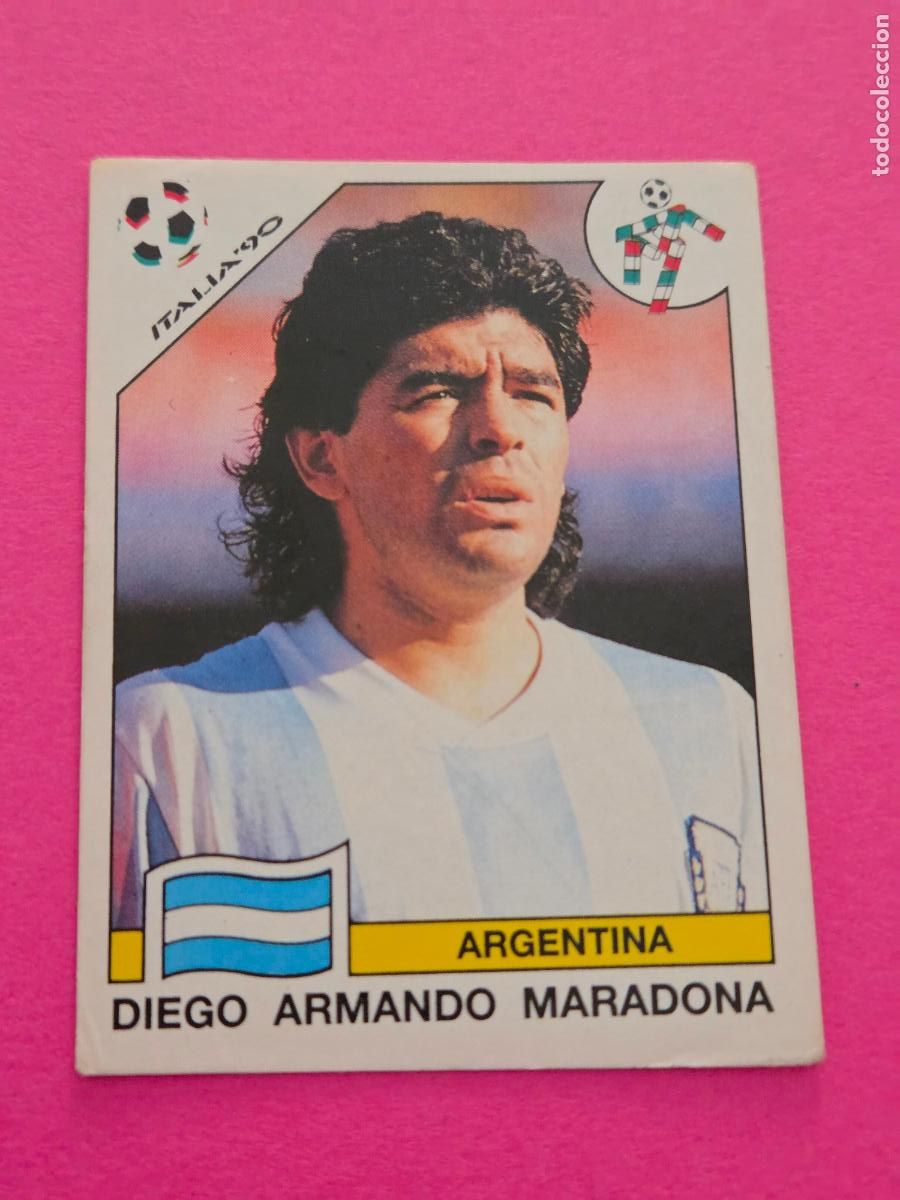 Figurine di Calcio: 128 DIEGO ARMANDO MARADONA ARGENTINA - PANINI MUNDIAL ITALIA 90 - WORLD CUP 1990 SIN PEGAR