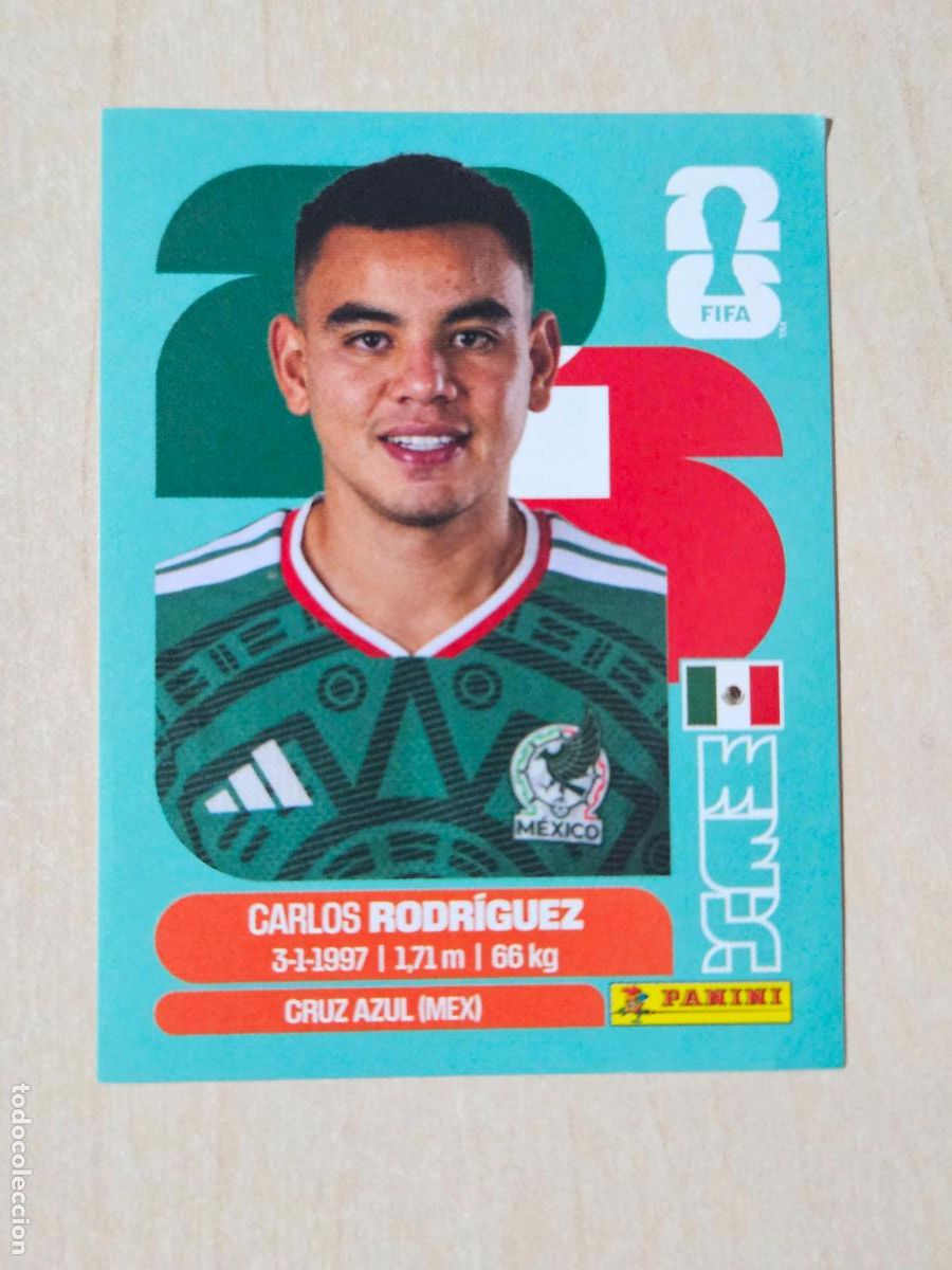 Figurine di Calcio: CROMO N&ordm; MEX9 MEX 9 - CARLOS RODRIGEUZ MEXICO - MUNDIAL FIFA WORLD CUP 2026 STICKER PANINI SIN PEGAR