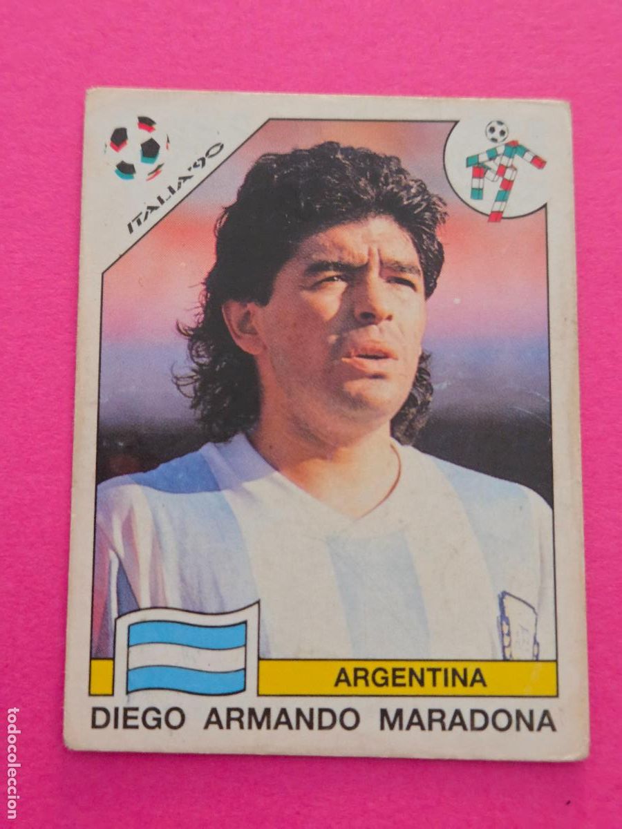 Cromos de f&uacute;tbol: 128 DIEGO ARMANDO MARADONA ARGENTINA - PANINI MUNDIAL ITALIA 90 - WORLD CUP 1990 SIN PEGAR