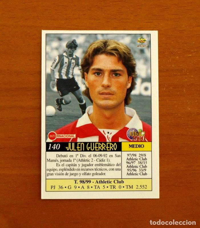 Figurine di Calcio: Athletic de Bilbao - N&ordm; 140, Julen Guerrero, corregido - Mundicromo Fichas 1999-2000