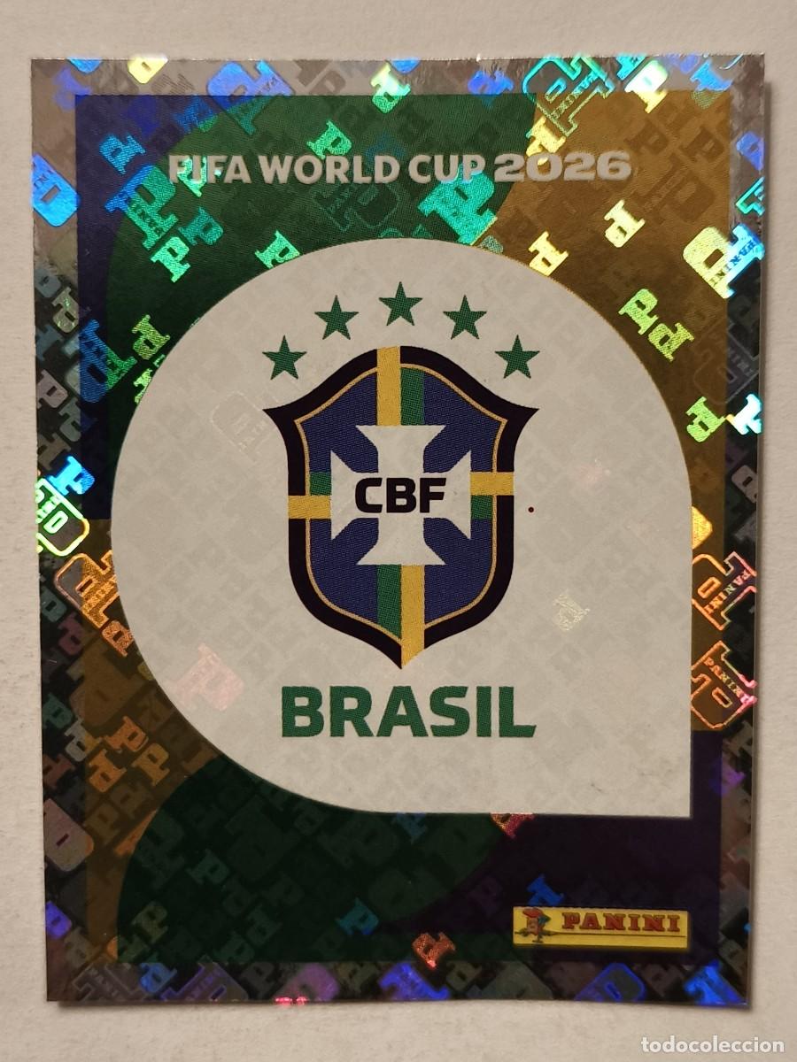Cromos de f&uacute;tbol: #BRA1 ESCUDO (BRASIL) MUNDIAL 2026 PANINI