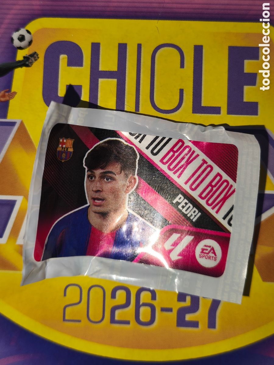 Fu&szlig;ball-Sticker: Pedri BOX TO BOX Chicle liga este 26/27 Barcelona