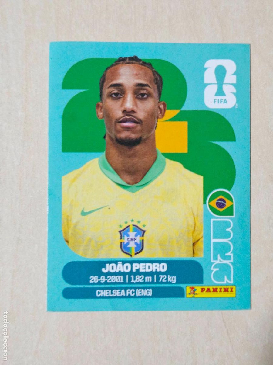 Cromos de f&uacute;tbol: CROMO BRA16 BRA 16 - JOAO PEDRO BRASIL - MUNDIAL FIFA WORLD CUP 2026 STICKER PANINI SIN PEGAR