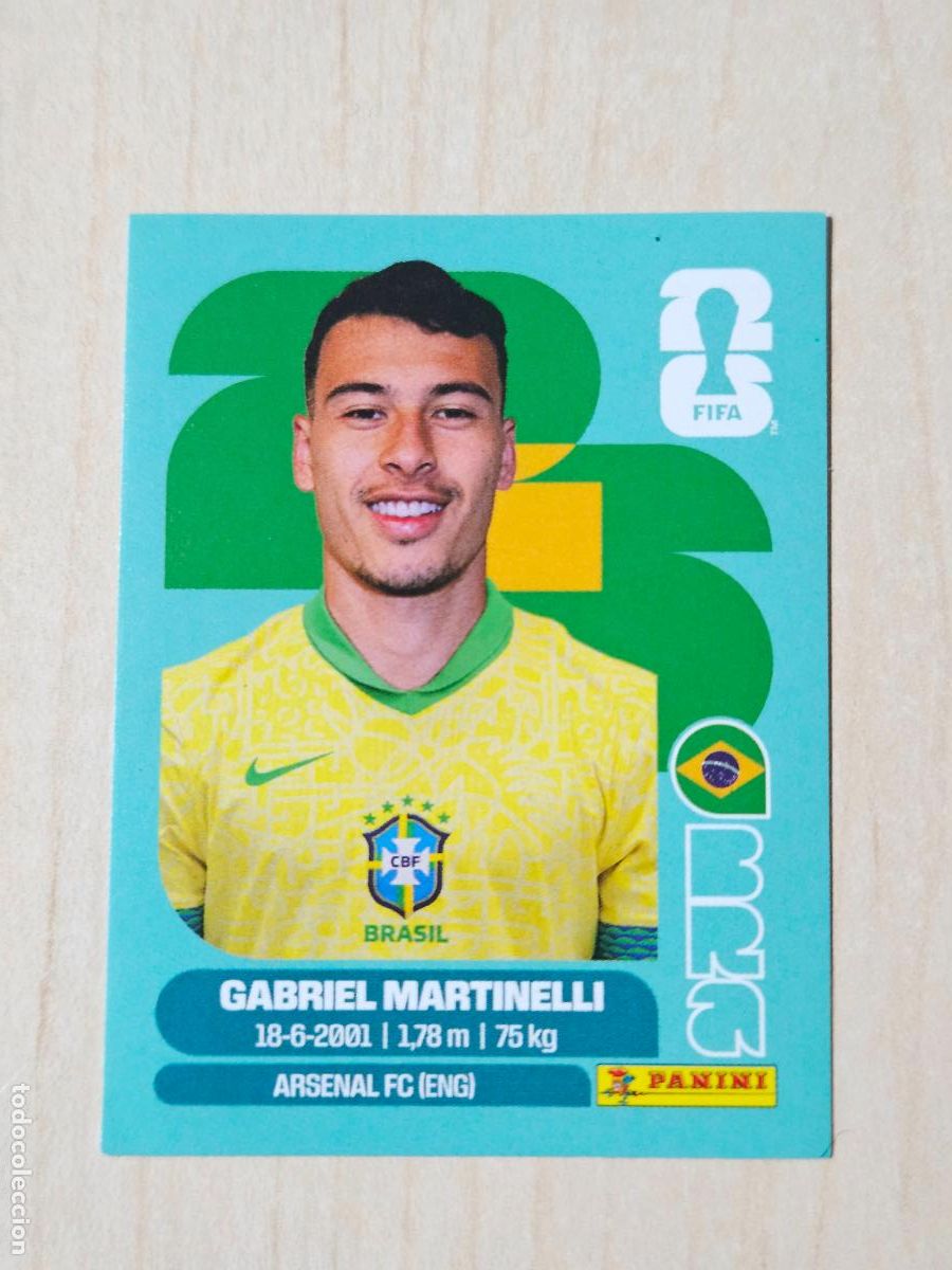 Cartes &agrave; collectionner de Football: CROMO BRA18 BRA 18 - MARTINELLI BRASIL - MUNDIAL FIFA WORLD CUP 2026 STICKER PANINI SIN PEGAR