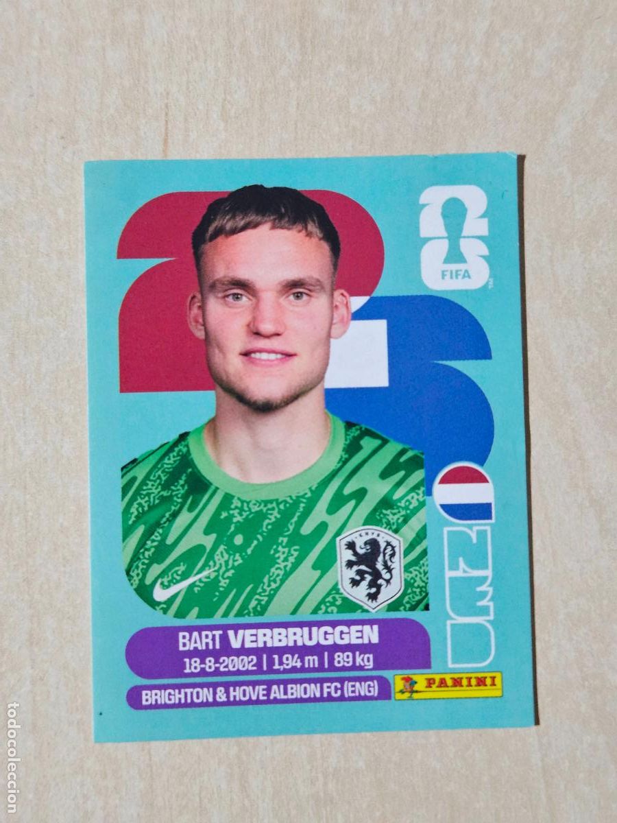 Cromos de f&uacute;tbol: CROMO NED2 NED 2 VERBRUGGEN PAISES BAJOS - MUNDIAL FIFA WORLD CUP 2026 STICKER PANINI SIN PEGAR