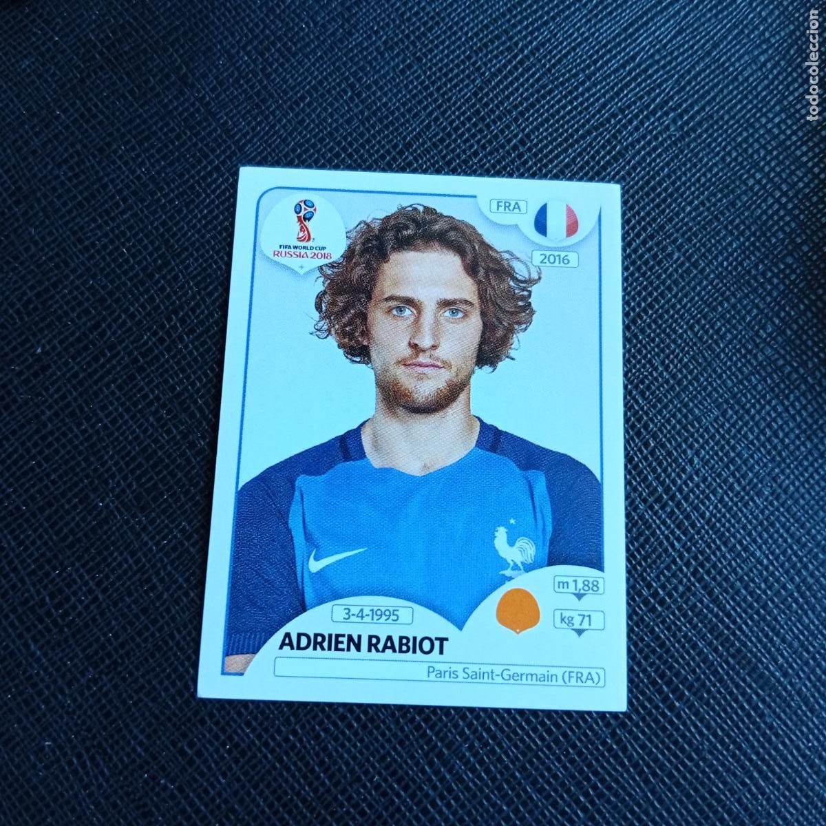 Cromos de Futebol: 204 RABIOT FRANCIA PANINI MUNDIAL RUSIA 2018 CROMO FUTBOL 18 - SIN PEGAR - /CJ2