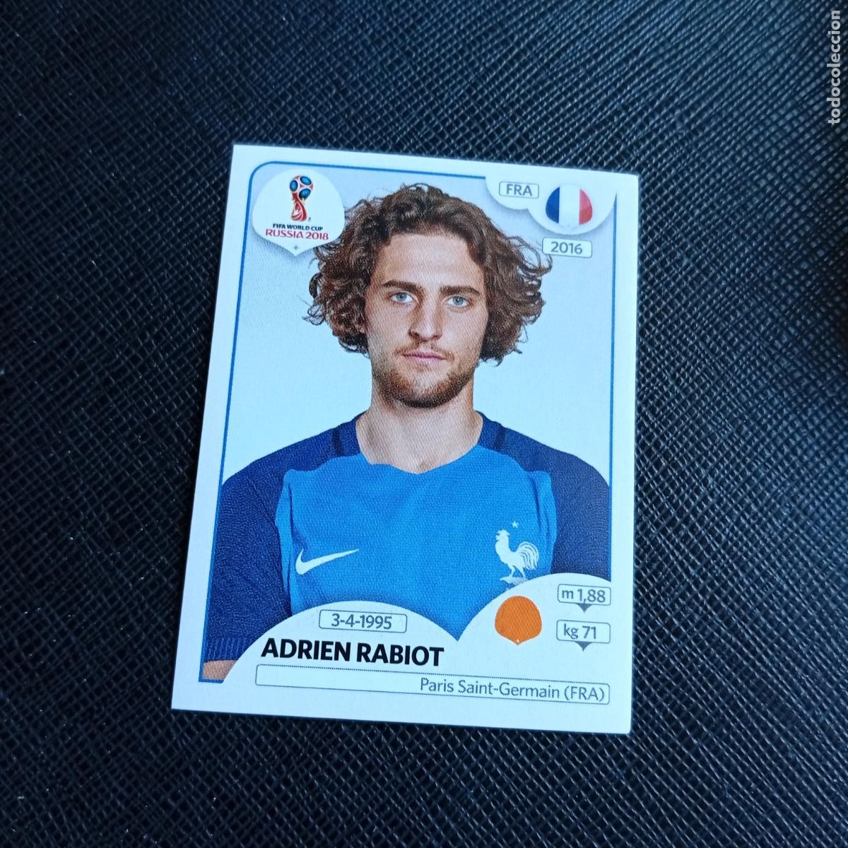 Cromos de Futebol: 204 RABIOT FRANCIA PANINI MUNDIAL RUSIA 2018 CROMO FUTBOL 18 - SIN PEGAR - /CJ2