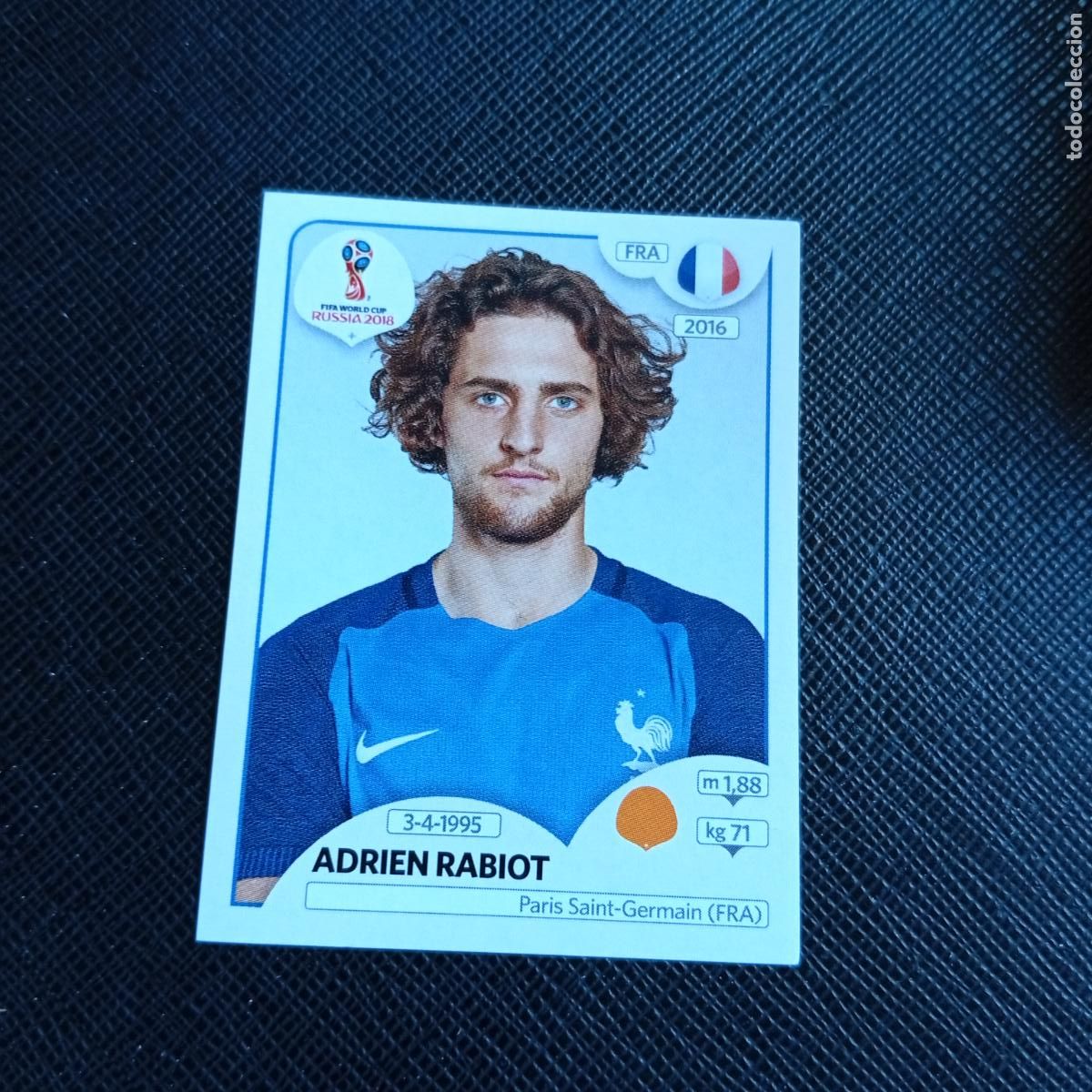 Cromos de Futebol: 204 RABIOT FRANCIA PANINI MUNDIAL RUSIA 2018 CROMO FUTBOL 18 - SIN PEGAR - /CJ2