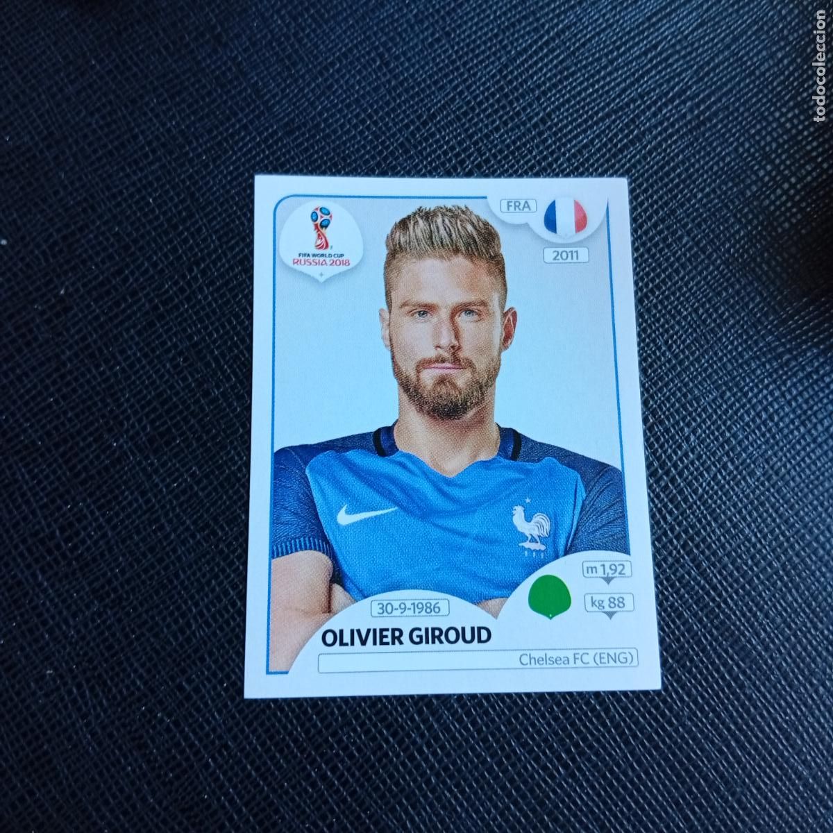 Figurine di Calcio: 206 GIROUD FRANCIA PANINI MUNDIAL RUSIA 2018 CROMO FUTBOL 18 - SIN PEGAR - /CJ2 ..
