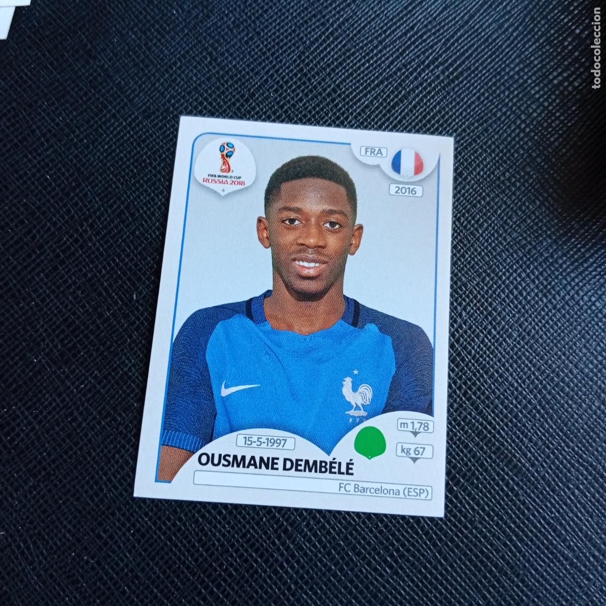 Cartes &agrave; collectionner de Football: 210 DEMBELE FRANCIA PANINI MUNDIAL RUSIA 2018 CROMO FUTBOL 18 - SIN PEGAR - /CJ2