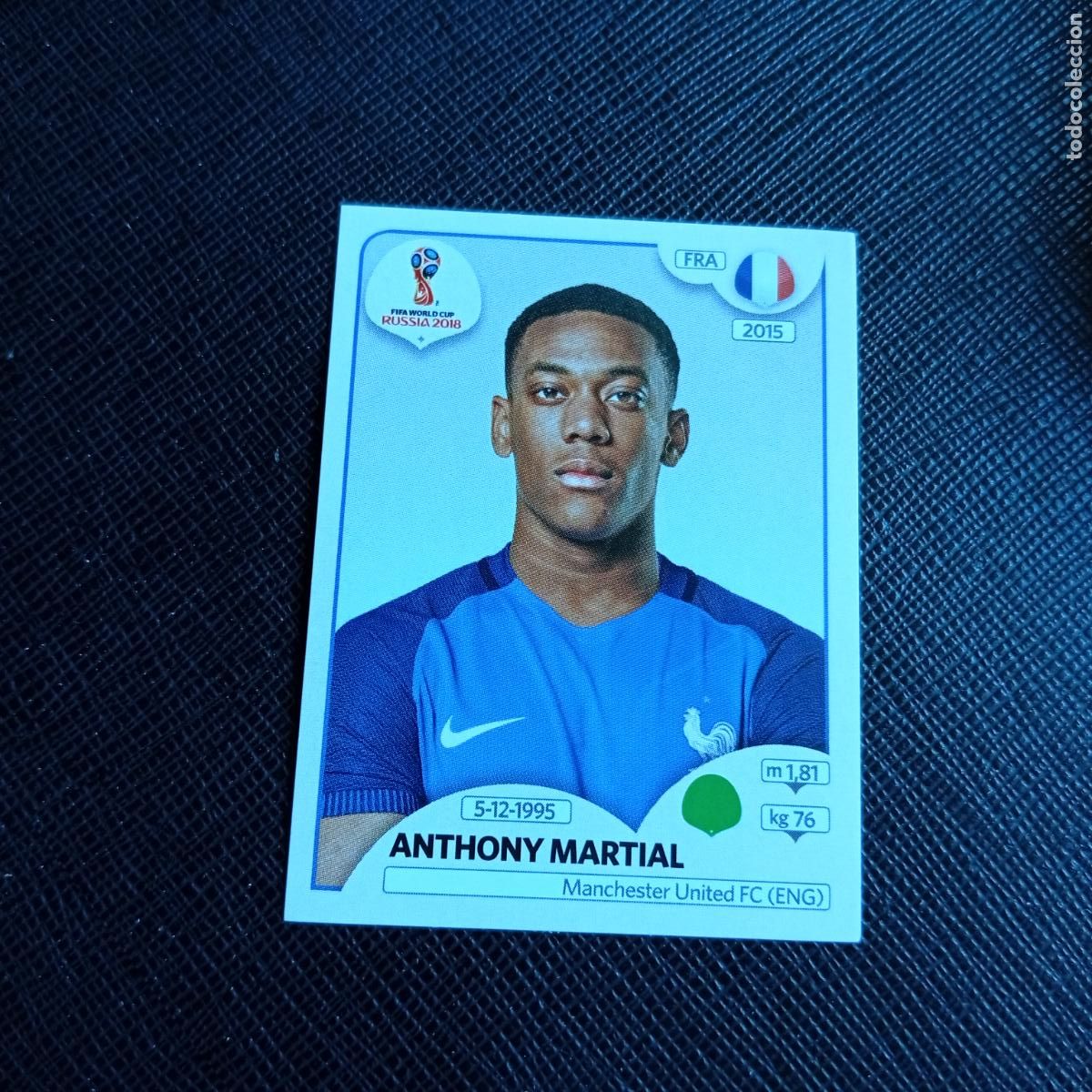 Cartes &agrave; collectionner de Football: 211 MARTIAL FRANCIA PANINI MUNDIAL RUSIA 2018 CROMO FUTBOL 18 - SIN PEGAR - /CJ2