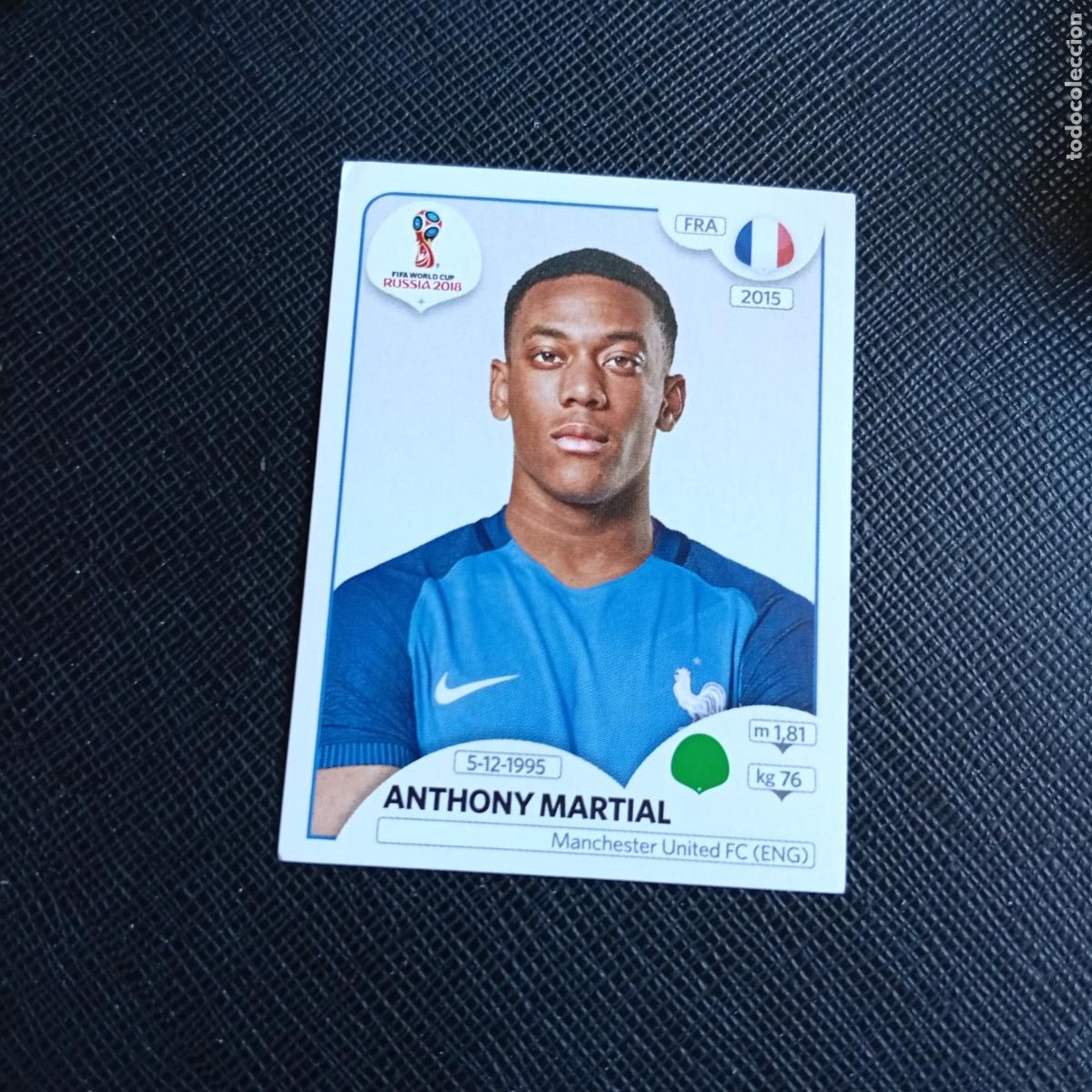 Cartes &agrave; collectionner de Football: 211 MARTIAL FRANCIA PANINI MUNDIAL RUSIA 2018 CROMO FUTBOL 18 - SIN PEGAR - /CJ2