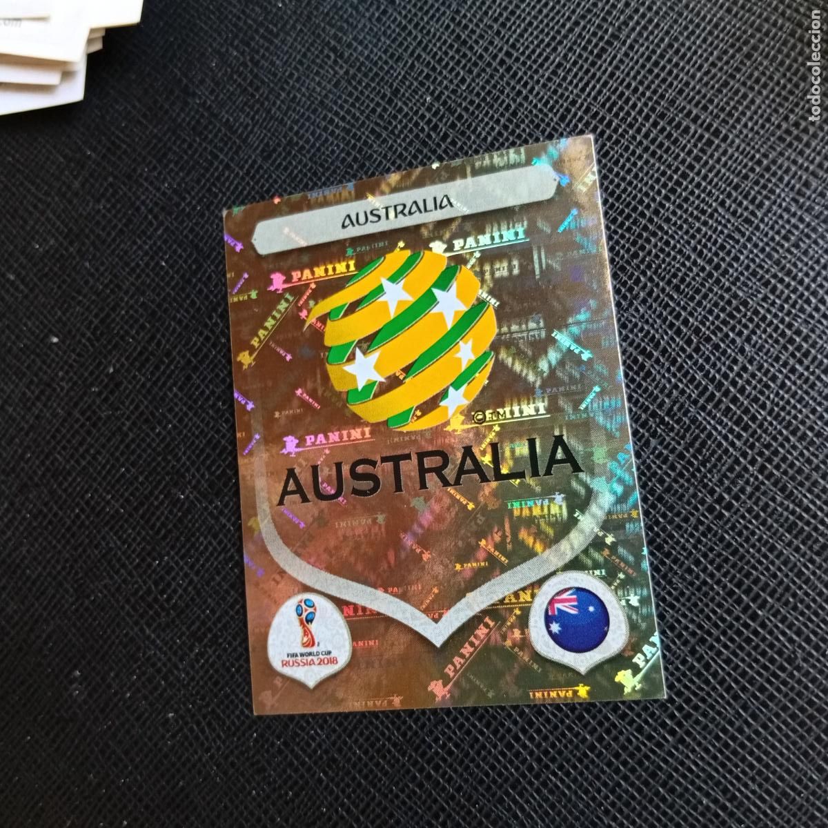 Cartes &agrave; collectionner de Football: 212 ESCUDO AUSTRALIA PANINI MUNDIAL RUSIA 2018 CROMO FUTBOL 18 - SIN PEGAR - /CJ2