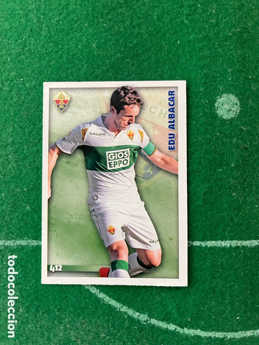 Cromos de f&uacute;tbol: 412 EDU ALBACAR ELCHE LAS FICHAS DE LA LIGA 2014 2015 MUNDICROMO