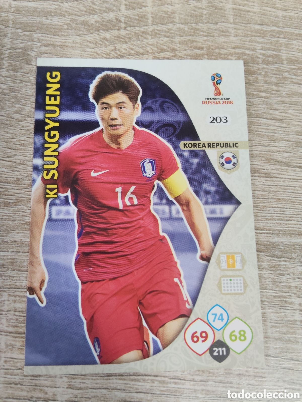 Cromos de f&uacute;tbol: Panini Adrenalyn mundial Rusia 2018 203 Ki Sungyueng Corea del Sur