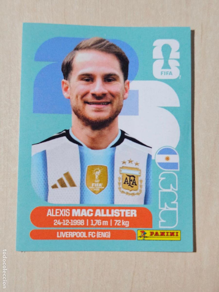 Cromos de f&uacute;tbol: CROMO ARG9 ARG 9 MAC ALLISTER ARGENTINA - MUNDIAL FIFA WORLD CUP 2026 STICKER PANINI SIN PEGAR