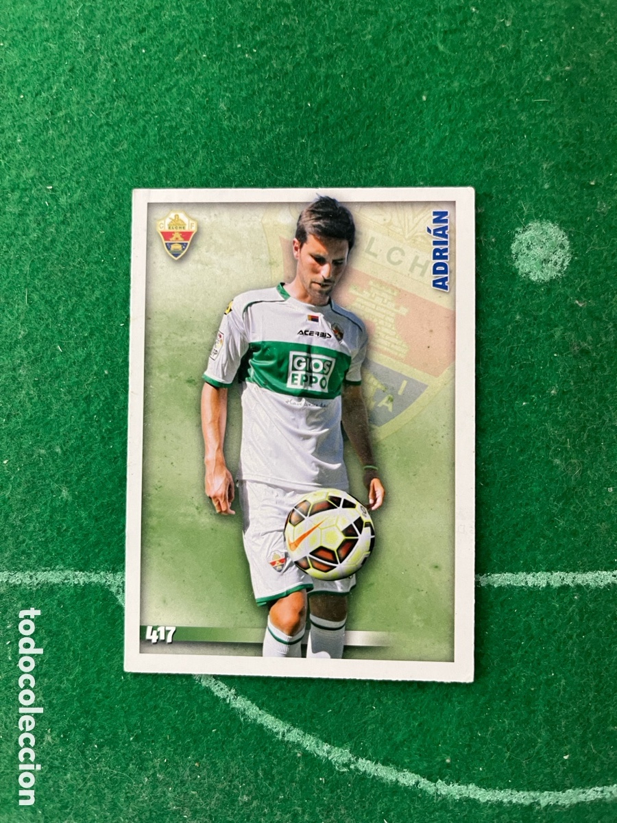 Cromos de f&uacute;tbol: 417 ADRI&Aacute;N ELCHE LAS FICHAS DE LA LIGA 2014 2015 MUNDICROMO