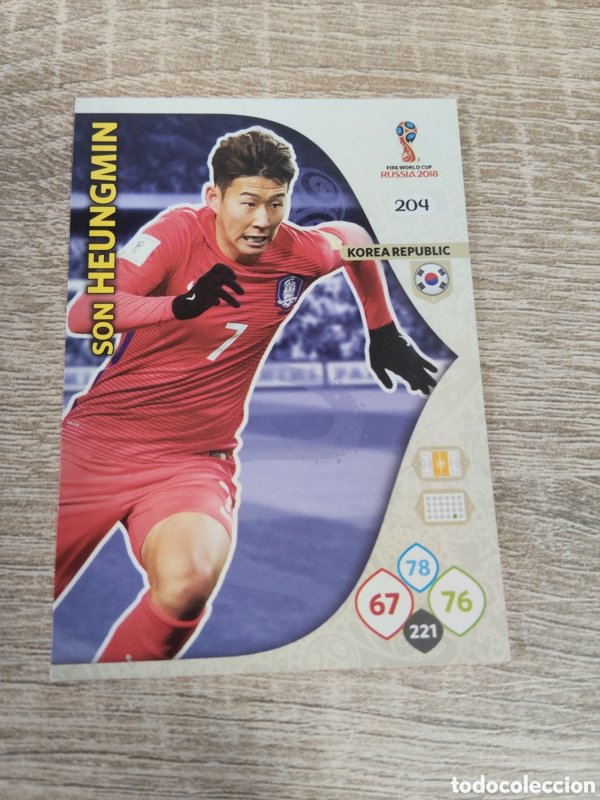 Cromos de f&uacute;tbol: Panini Adrenalyn mundial Rusia 2018 204 Son Heungmin Corea del Sur