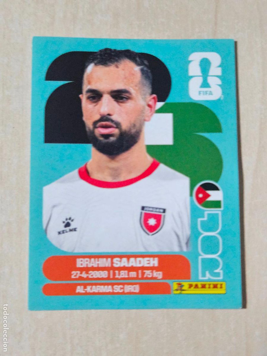 Cromos de f&uacute;tbol: CROMO JOR9 JOR 9 SAADEH JORDANIA - MUNDIAL FIFA WORLD CUP 2026 STICKER PANINI SIN PEGAR
