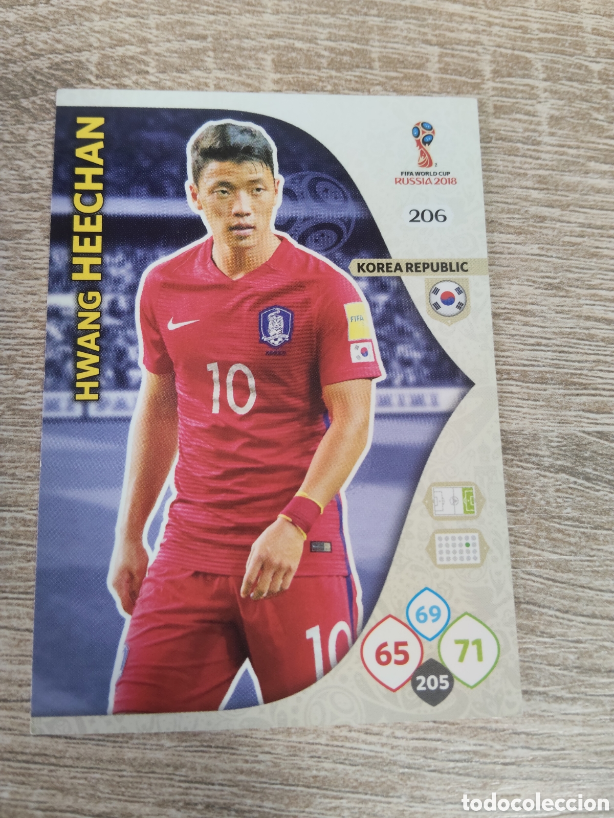 Cromos de f&uacute;tbol: Panini Adrenalyn mundial Rusia 2018 206 Hwang Heechan Corea del Sur