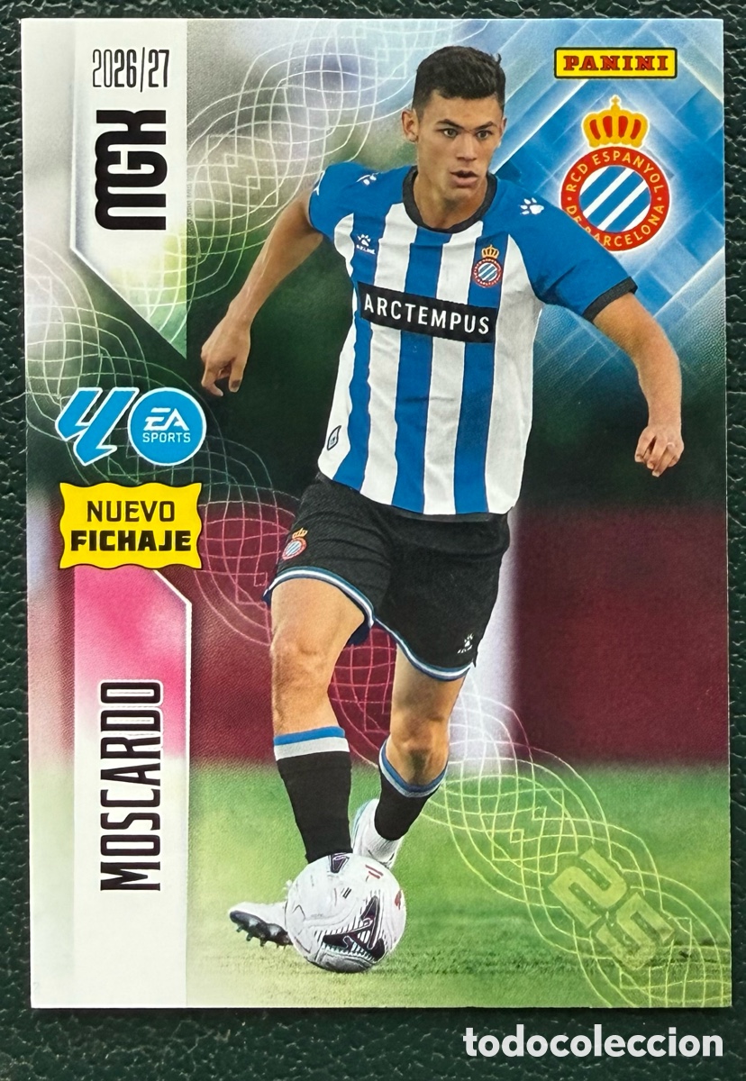 Fu&szlig;ball-Sticker: 482 MOSCARDO RCD ESPANYOL FICHAS ALBUM MEGACRACKS 2026 2027 MGK 26 27