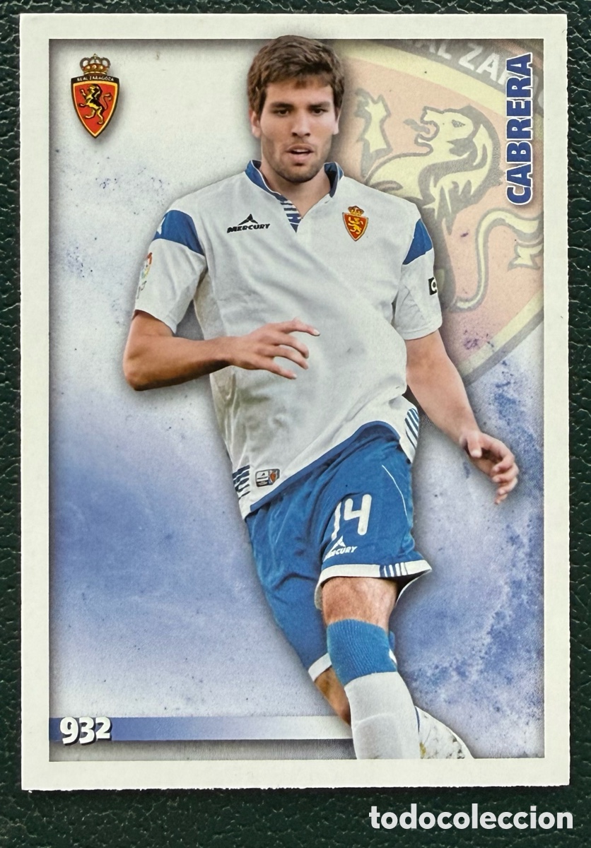 Football Stickers: 932 CABRERA REAL ZARAGOZA FICHAS ALBUM MUNDICROMO 2014 2015 14 15