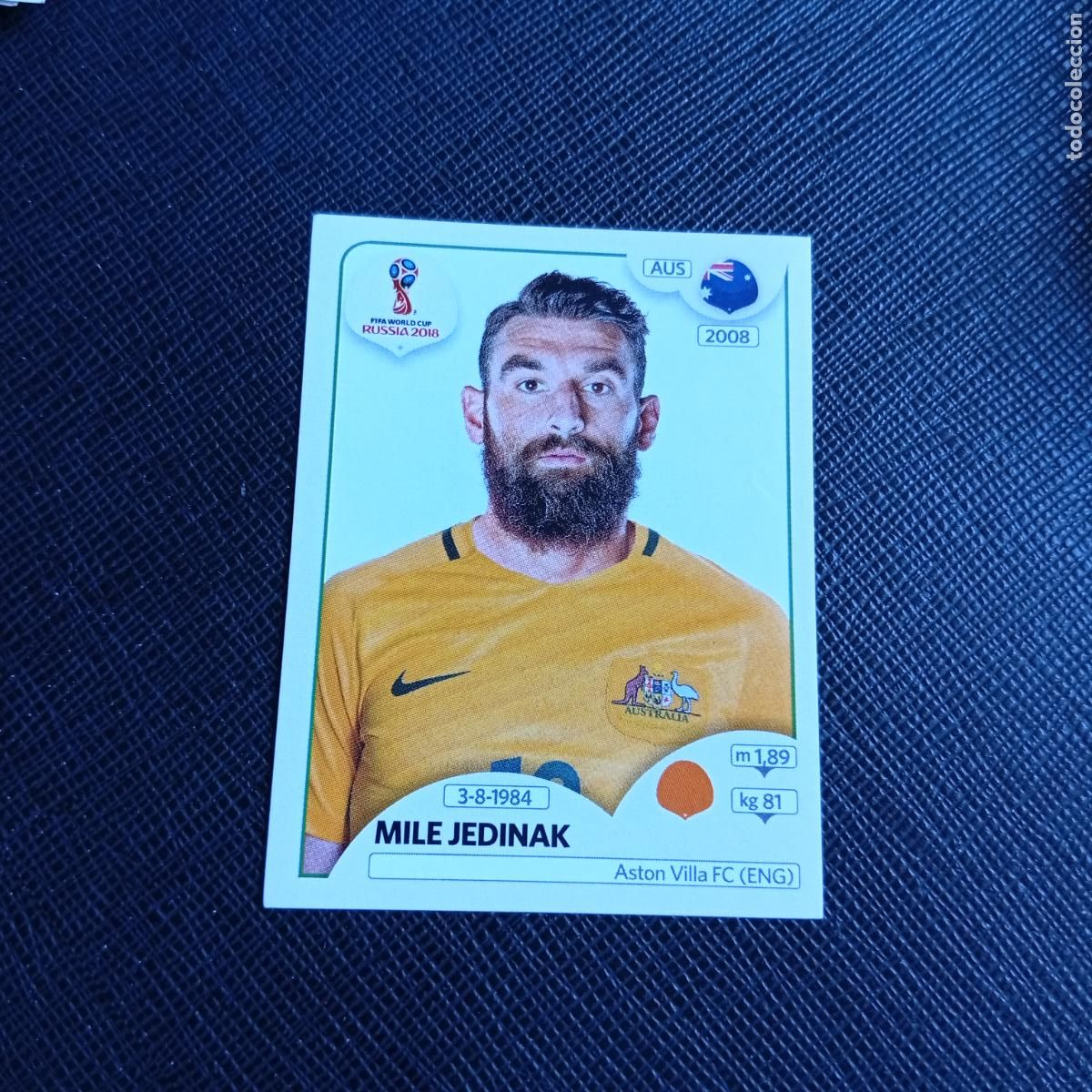 Football Stickers: 224 MILE JEDINAK AUSTRALIA PANINI MUNDIAL RUSIA 2018 CROMO FUTBOL 18 - SIN PEGAR - /CJ2