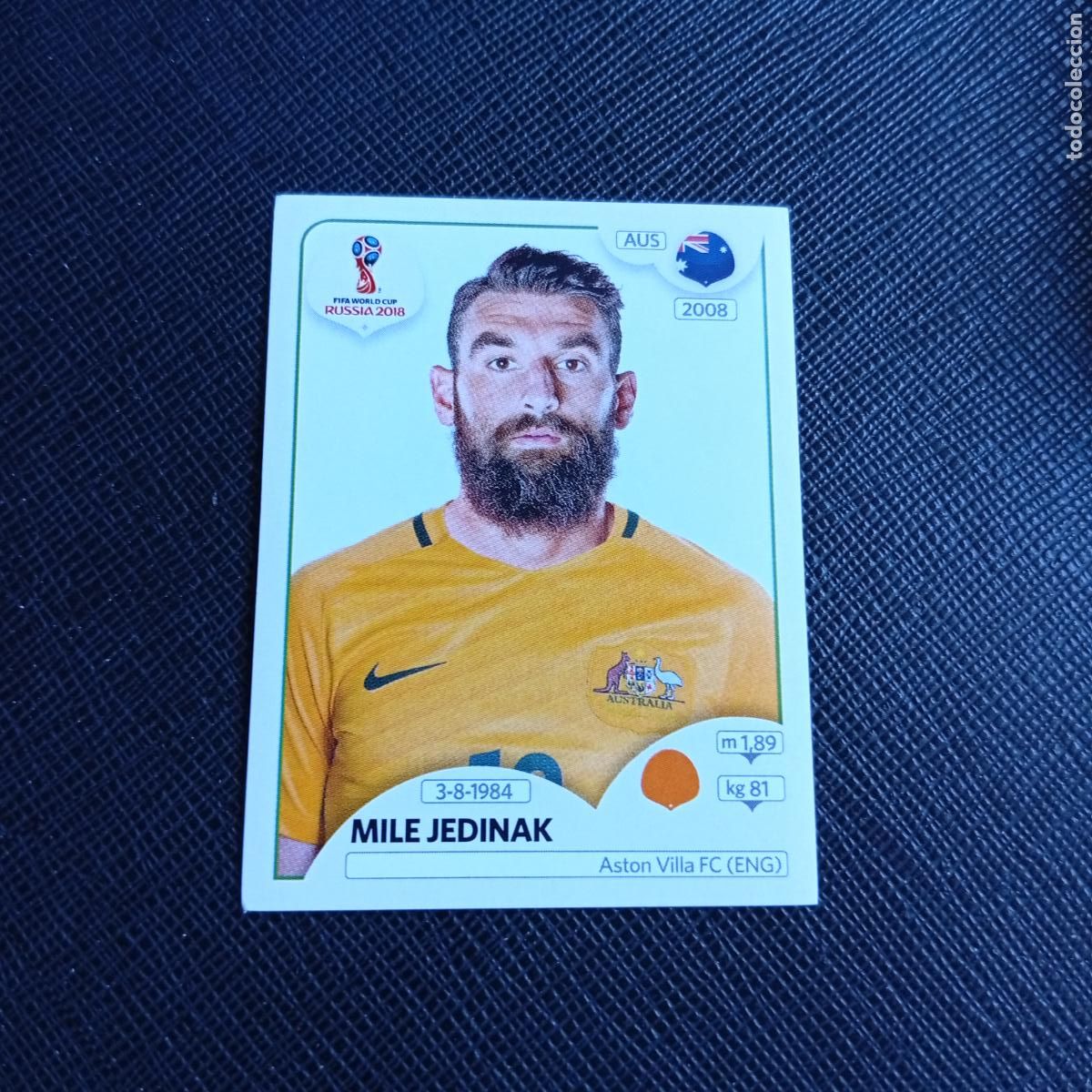 Football Stickers: 224 MILE JEDINAK AUSTRALIA PANINI MUNDIAL RUSIA 2018 CROMO FUTBOL 18 - SIN PEGAR - /CJ2 .