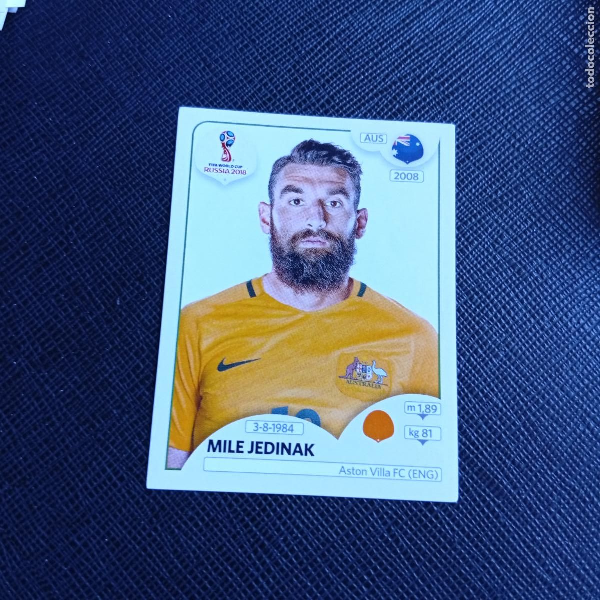 Football Stickers: 224 MILE JEDINAK AUSTRALIA PANINI MUNDIAL RUSIA 2018 CROMO FUTBOL 18 - SIN PEGAR - /CJ2 ..